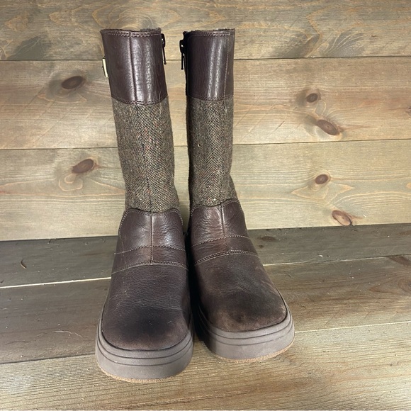 Merrell haven tall womens size 6 shoes brown leather waterproof winter boots - Picture 4 of 8